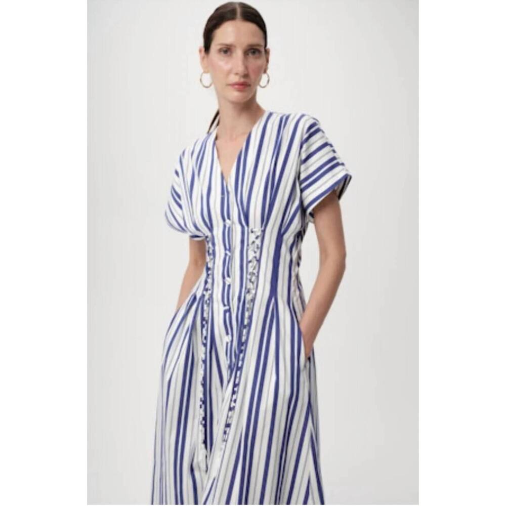 NEW EXQUISE aldrick midi dress in blue - Picture 5 of 5